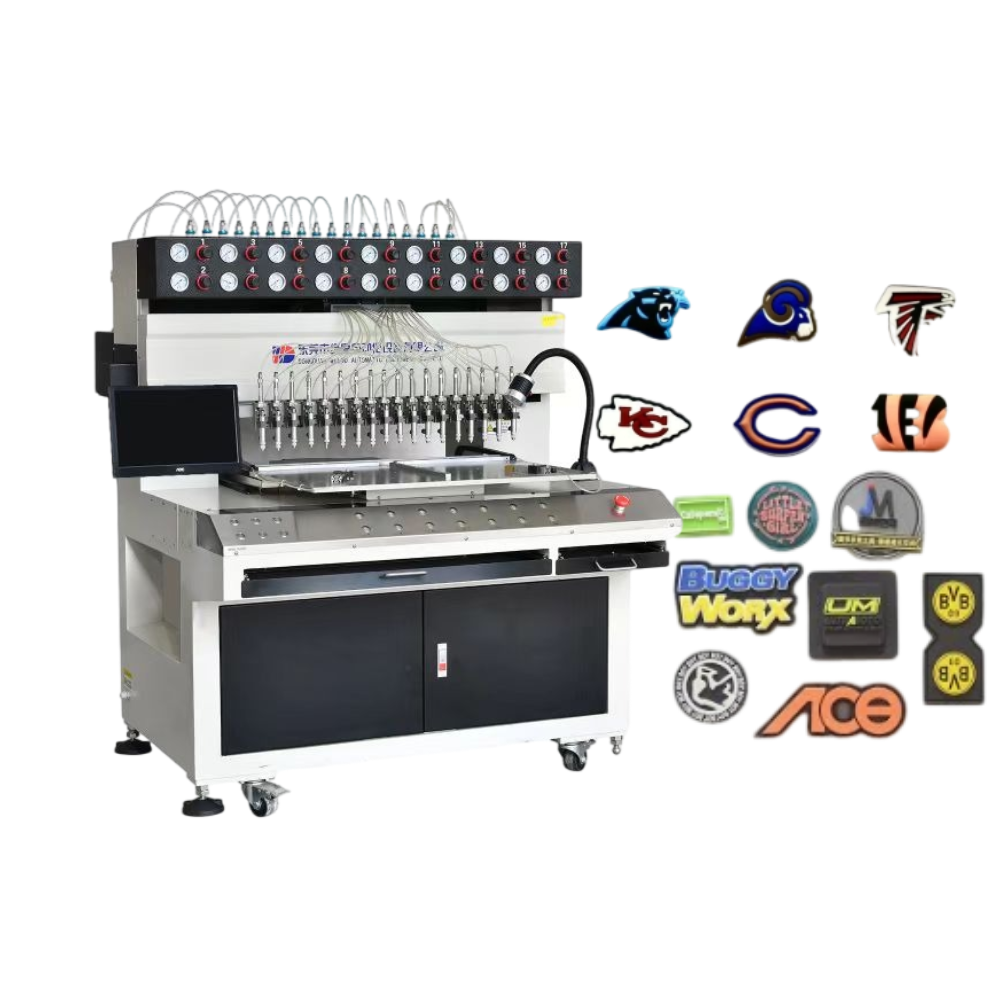 Mini Emoticon rubber pvc Keyrings filling machine